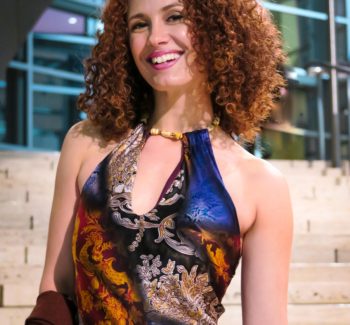 red head girl smiling