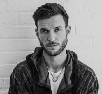 black and white headshot of a guy