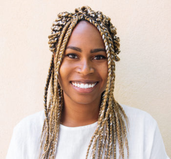 woman with tightly braided hair