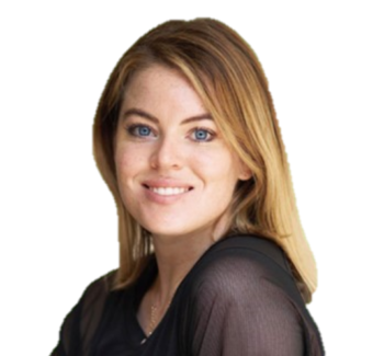 headshot of a blue eyed woman
