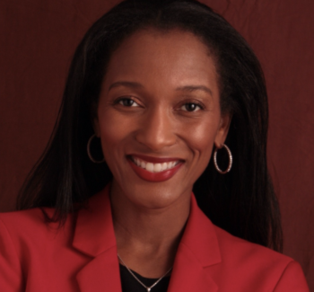 headshot of a woman with black straight hair