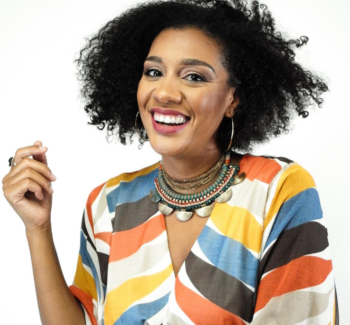 woman wearing colorful clothes