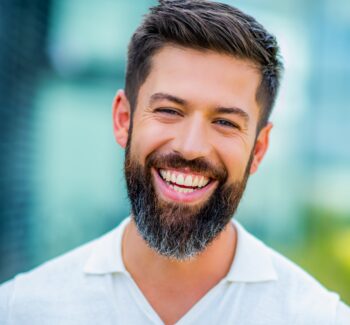 man with a warm smile
