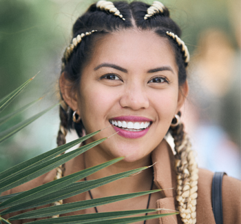 lady with a warm smile