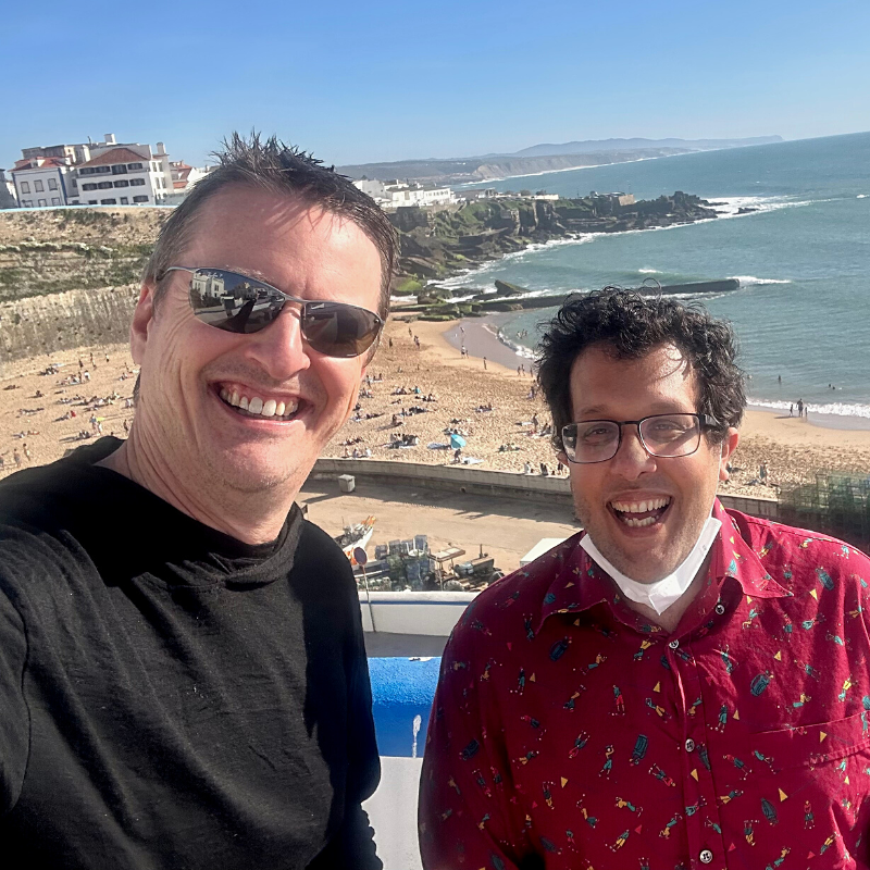 two friends snapping a groufie
