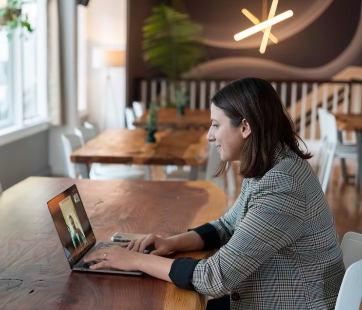 girl on a video call