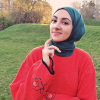 woman wearing a green hijab