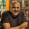 a man smiling