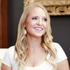 blonde girl smiling